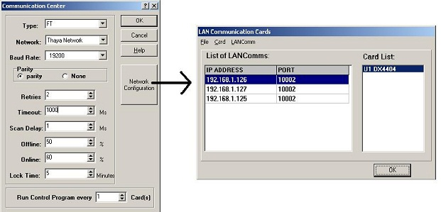 Ethernet to LAN Communication Setting